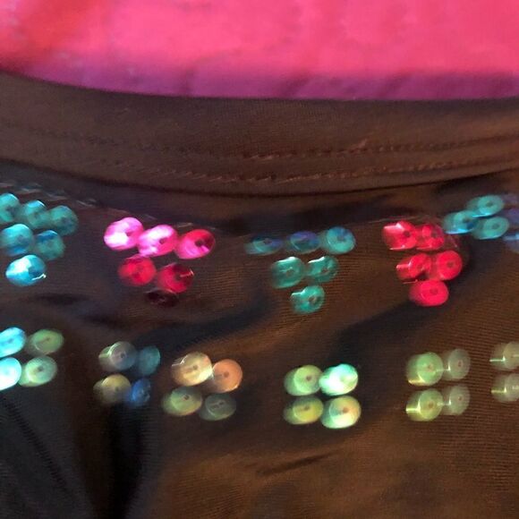 Heart & Harmony bikini top with colorful sequins at top edge - Picture 3 of 5